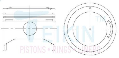 Поршни стандарт (STD) (к-кт на мотор) Mitsubishi 2G23 TEIKIN 43176STD