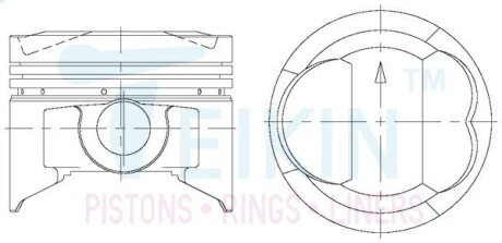 Поршні стандарт (STD) (к-кт на мотор) Mitsubishi 4G63-P TEIKIN 43222STD