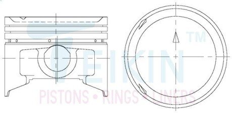 Поршни стандарт (STD) (к-кт на мотор) Mitsubishi 4G64S TEIKIN 43225STD