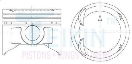 Поршні стандарт (STD) (к-кт на мотор) Mitsubishi 4G63DK TEIKIN 43226STD (фото 1)