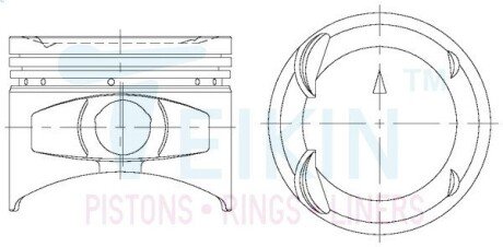 Поршни стандарт (STD) (к-кт на мотор) Mitsubishi 4G63D TEIKIN 43231STD