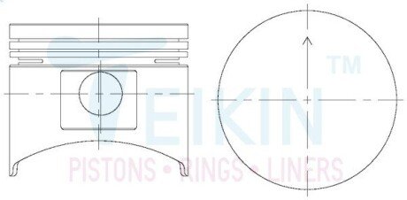 Поршні стандарт (STD) (к-кт на мотор) Mitsubishi 2.6L G54B TEIKIN 43233STD