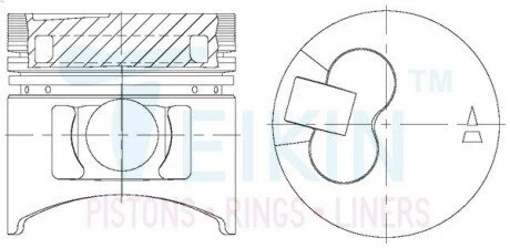 Поршни STD(к-кт на мотор) 4D56T/D4BH Mitsubishi Pajero,L200,L300/Hyundai H100,H1,Galloper TEIKIN 43242AGSTD