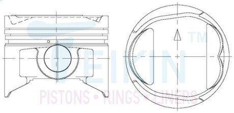 Поршні ремонт +0.50мм (к-кт на двигун) Mitsubishi 4G63K TEIKIN 43261050