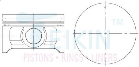 Поршни ремонт (+0.25мм) (к-кт на мотор) Mitsubishi 4G64-II TEIKIN 43270025