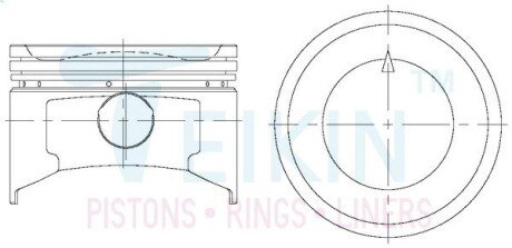 Поршни +0.50mm (к-кт на мотор) Mitsubishi 6G74 3,5L Mitsubishi Pajero TEIKIN 43271050