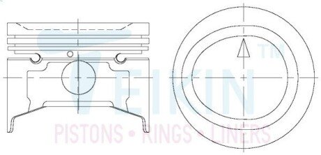 Поршни ремонт +0.50mm(к-кт на мотор) Mitsubishi 4G15B TEIKIN 43272050