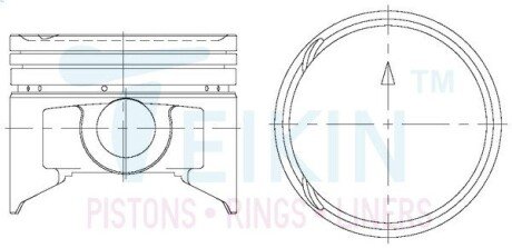 Поршни ремонт (+0.25мм) (к-кт на мотор) Mitsubishi 4G63N TEIKIN 43279025