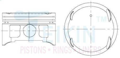 Поршни +1.00mm (к-кт на мотор) Mitsubishi Lancer 9 (CS3A) 1,6L (4G18) TEIKIN 43281100