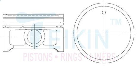 Поршни ремонт (+0.50мм) (к-кт на мотор) Mitsubishi 4G94 TEIKIN 43288050