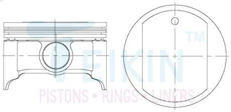 Поршні +0.50mm (к-кт на двигун) 6G75 3,8L Mitsubishi Pajero TEIKIN 43290050