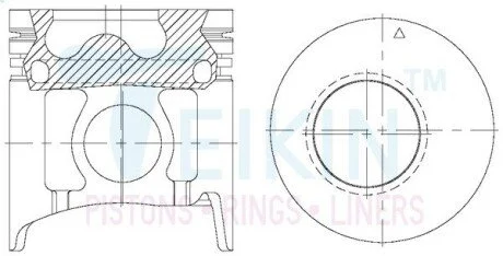 Поршни STD (к-кт на мотор) Mitsubishi 4D34T, Hyundai HD 3.9L D4DB TEIKIN 43293AGSTD