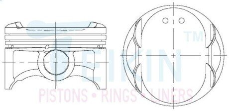 Поршни стандарт (STD) (к-кт на мотор) 4A92 Mitsubishi ASX, Citroen C4 Aircross, Peugeot 4008 TEIKIN 432964STD