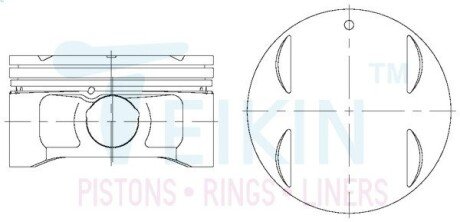 Поршни стандарт (к-кт на мотор) Mitsubishi 6B31 Outlander XL TEIKIN 43297STD