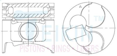 Поршни стандарт (STD) (к-кт на мотор) Mitsubishi 4M40-T-II Alfin Gallery TEIKIN 43670AGSTD