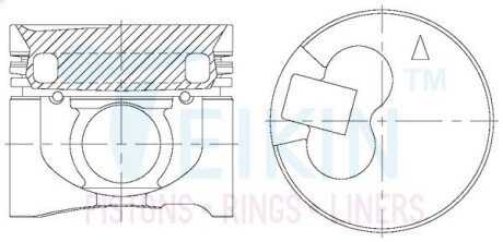 Поршни стандарт (к-кт на мотор) Mitsubishi 4D56T-II Alfin Gallery TEIKIN 43672AGSTD