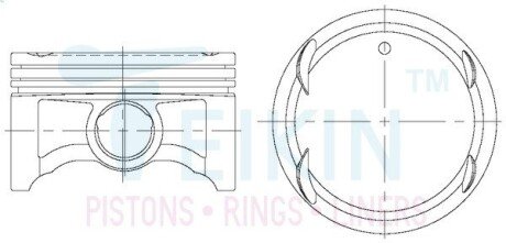 Поршни +0,50mm (к-кт на мотор) Mitsubishi Lancer 1.5L (4A91) TEIKIN 43696050