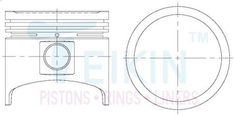 Поршни стандарт (STD) (к-кт на мотор) Nissan A12 TEIKIN 44102STD
