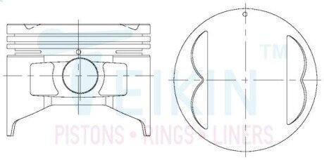 Поршни ремонт +0.25mm(к-кт на мотор) Nissan CA18E Bluebird TEIKIN 44190025