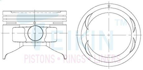 Поршни ремонт (+1.00мм) (к-кт на мотор) Nissan CA20 TEIKIN 44193100
