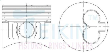 Поршни ремонт (+0.50мм) (к-кт на мотор) Nissan CD17 TEIKIN 44262050
