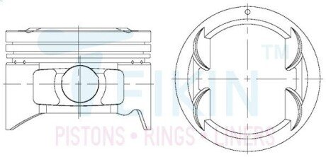 Поршни стандарт (STD) (к-кт на мотор) Nissan VG30DE TEIKIN 44276STD