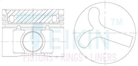 Поршни стандарт (STD) (к-кт на мотор) Nissan Terrano R20 TD27Ti Alfin Gallery TEIKIN 44296STD