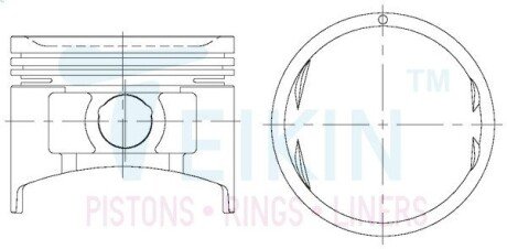 Поршни стандарт (STD) (к-кт на мотор) Nissan Z24-II TEIKIN 44316STD