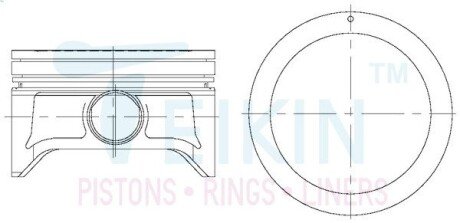 Поршни стандарт (STD) (к-кт на мотор) Nissan VQ30DE-II TEIKIN 44325STD