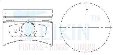 Поршни ремонт (+0.50мм) (к-кт на мотор) Nissan CG10DE Micra K11 TEIKIN 44327050