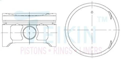 Поршні +0.50mm (комплект на двигун) QR25DE Nissan X-Trail, Teana TEIKIN 44328050