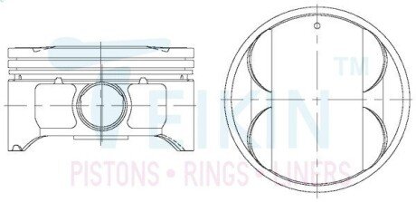 Поршні +0.50mm (к-кт на двигун) VQ35DE Nissan Z350,Teana J31,Z50/Infiniti FX35,G35 TEIKIN 44331050