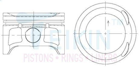 Поршни ремонт (+1.00мм) (к-кт на мотор) Nissan QG18DE-II TEIKIN 44333100