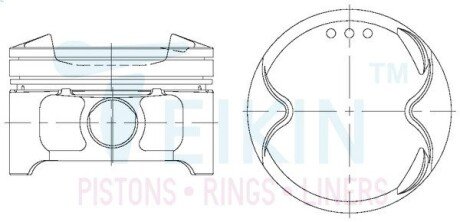 Поршни стандарт (STD) (к-кт на мотор) Nissan QR25DE-III TEIKIN 44343STD