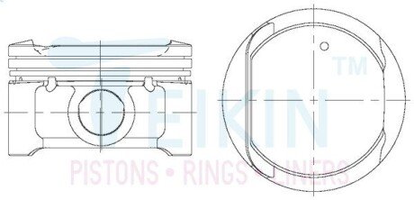 Поршні стандарт (STD) (к-кт на мотор) Nissan HR16DE TEIKIN 44345STD
