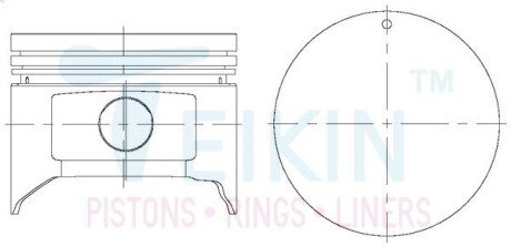 Поршни стандарт (STD) (к-кт на мотор) Nissan TB45DE/TB48DE TEIKIN 44347STD