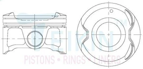 Поршні +0.50mm (к-кт на двигун) Nissan QR25DE X-Trail, Rogue, Teana TEIKIN 44349050