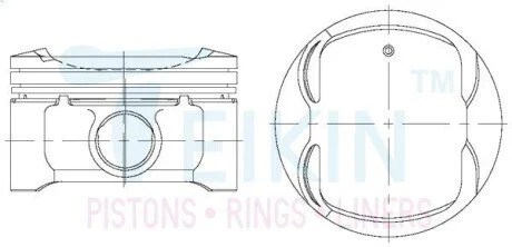 Поршни +0.25mm (к-кт на мотор) MR20DE Nissan Qashqai, X-Trail T31 TEIKIN 44350025