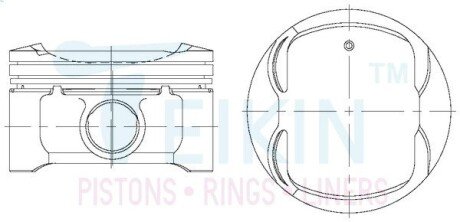 Поршні +0.50mm (к-кт на двигун) MR20DE Nissan Qashqai, X-Trail T31 TEIKIN 44350050