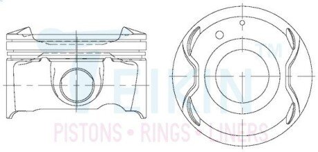 Поршни +0.50mm (к-кт на мотор) QR25DE 2014-- Nissan X-Trail T32, Rogue, Teana TEIKIN 44357050