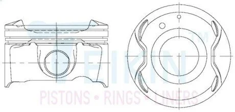 Поршни +0.50mm (к-кт на мотор) QR25DE 2014-- Nissan X-Trail T32, Rogue, Teana TEIKIN 44357050