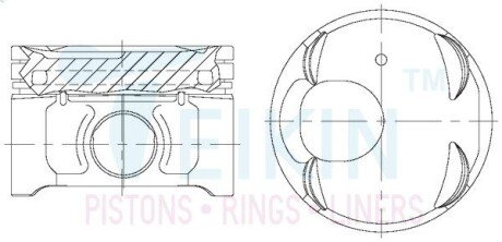 Поршні стандарт к-кт на двигун Nissan Juke MR16DDT TEIKIN 44362GSTD
