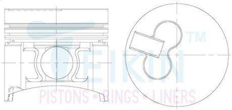 Поршни ремонт +0.50mm (к-кт 4шт) Nissan TD27, TD42 TEIKIN 44630A050