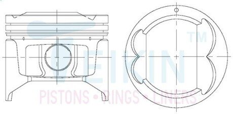 Поршни стандарт (STD) (к-кт на мотор) Nissan RB20E TEIKIN 44653STD