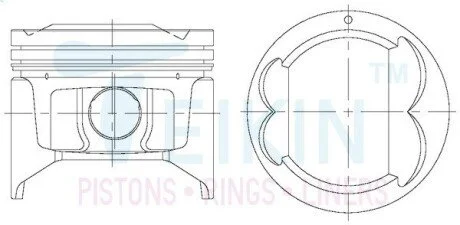 Поршні стандарт (STD) (к-кт на мотор) Nissan RB20E TEIKIN 44653STD (фото 1)