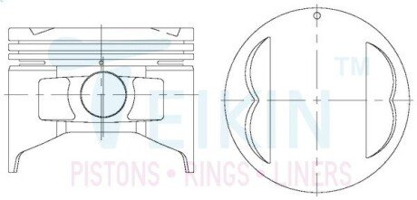 Поршни стандарт (STD) (к-кт на мотор) Nissan CA18ET TEIKIN 44661STD