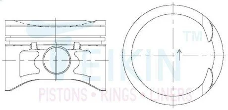 Поршни ремонт (+0.25мм) (к-кт на мотор) Nissan QG15DE TEIKIN 44677025