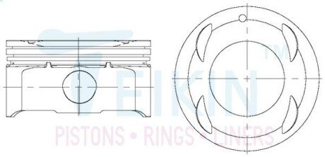 Поршни стандарт (STD) (к-кт на мотор) Nissan VK56DE TEIKIN 44680STD