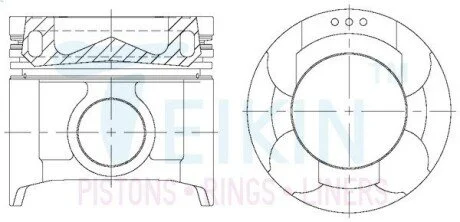 Поршни ремонт (+0.50мм) (к-кт на мотор) NISSAN YD22DDT ETI Alfin Gallery TEIKIN 44685AG050