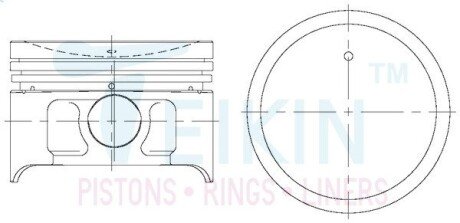 Поршни стандарт (STD) (к-кт на мотор) Nissan CG13DE-II TEIKIN 44687STD